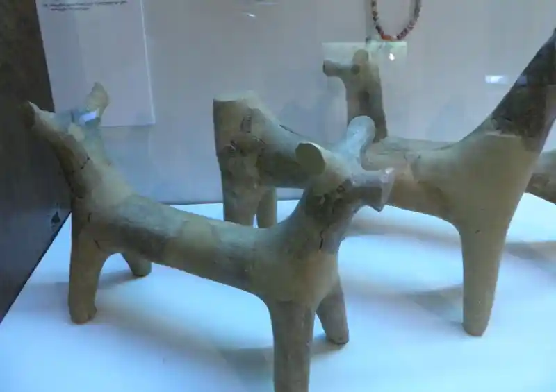 Four-footed creature made from clay
